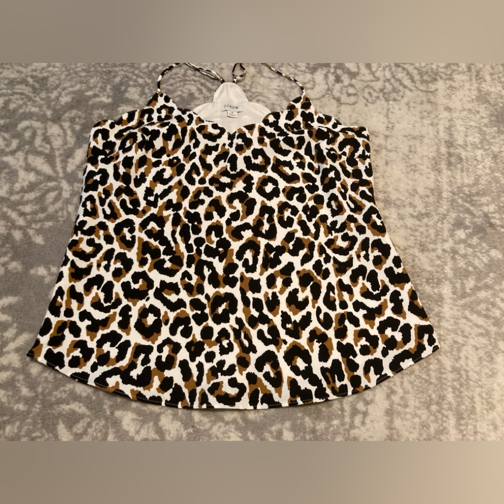 J. Crew Animal Print Sleeveless Blouse